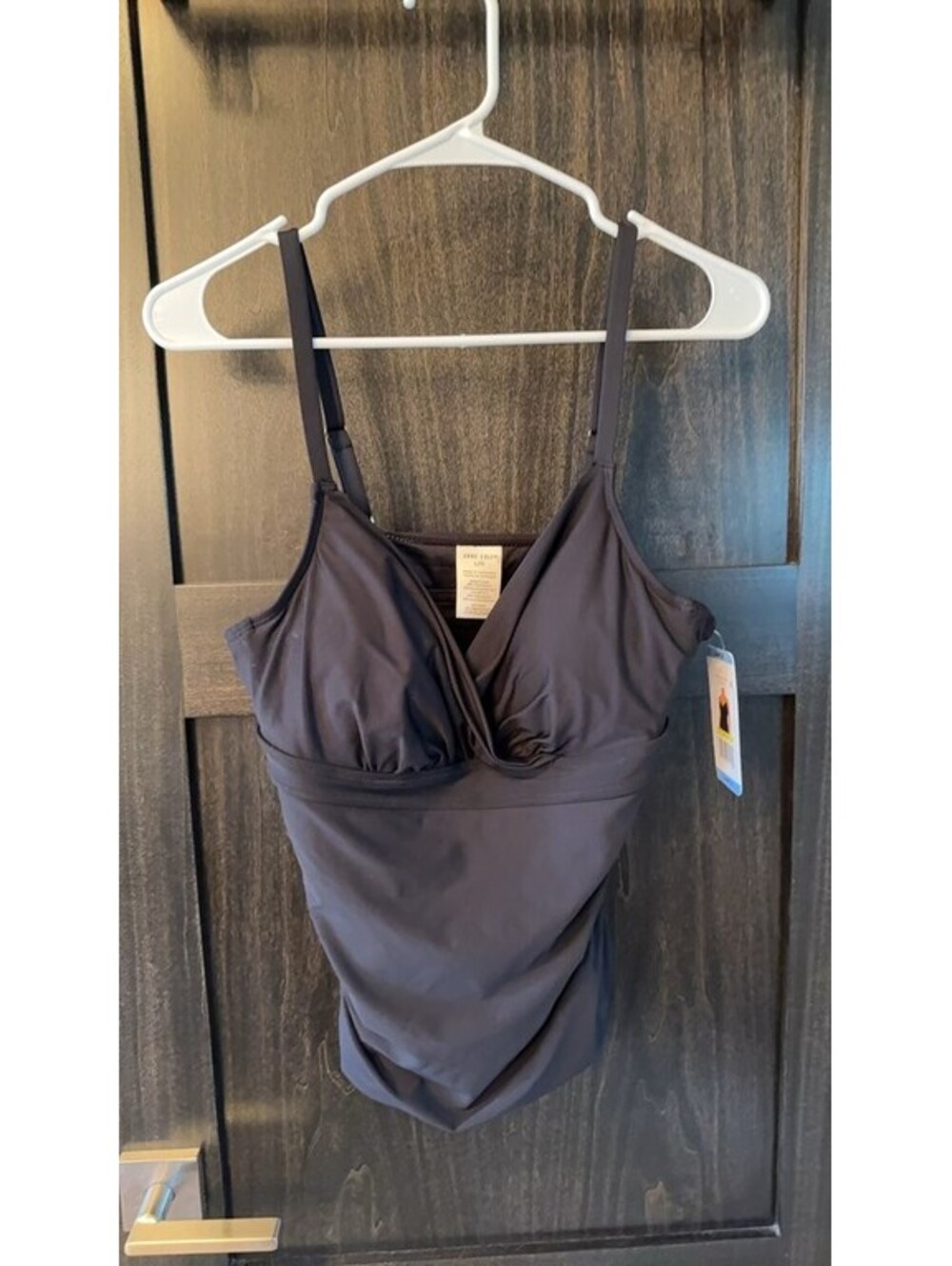 Anne Cole Women's Black Swimsuit Tankini Top Large 0256